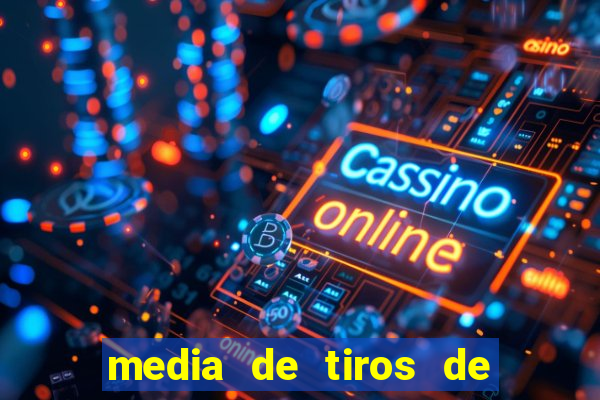 media de tiros de meta por jogo